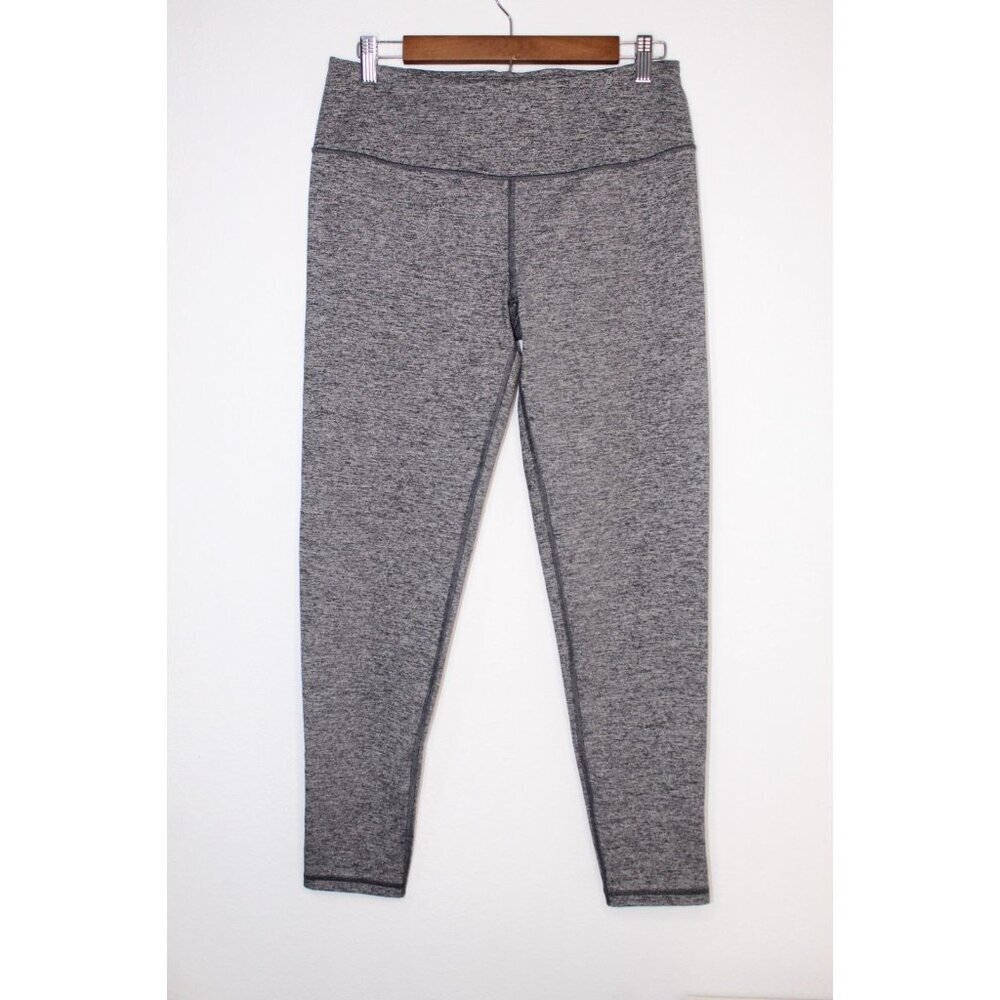VSX Victoria's Secret Knockout Crop‎ Pants L Gray Black Workout Leggings Pockets